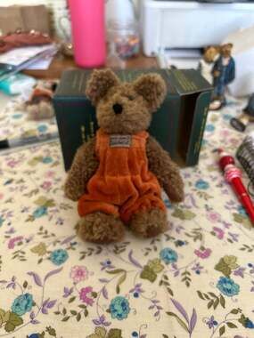 Boyd's Bear Andrew Huntington with Orange Overalls 6 Inch